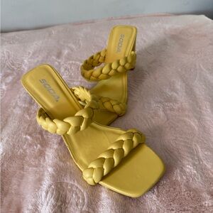 Soda Women's Mustard Braided Sandals